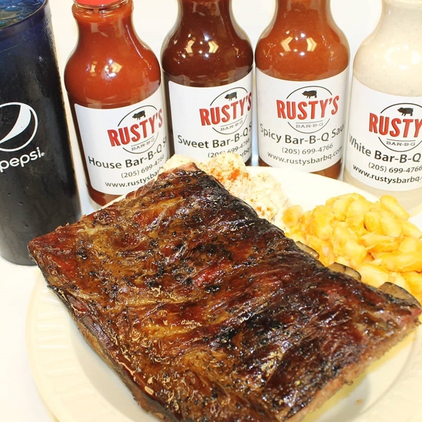 Leeds Restaurant Highlight – Rusty’s Bar-B-Que There's no better way to celebrate the 4th than with some #ribs from Rusty's Bar-b-q! Open Sunday 7/4 from 10 - 8 and closed Monday 7/5 for the holiday.
