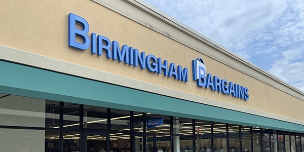 Leeds, AL-Birmingham Bargains Grand Opening Celebration this Saturday with Huge Deals for You! Nestled in The Outlet Shops of Grand River 