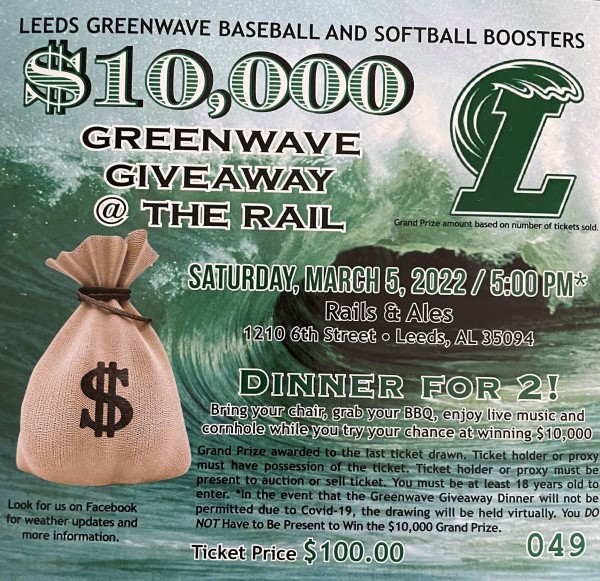 leeds greenwave baseball & softball booster giveaway march 5