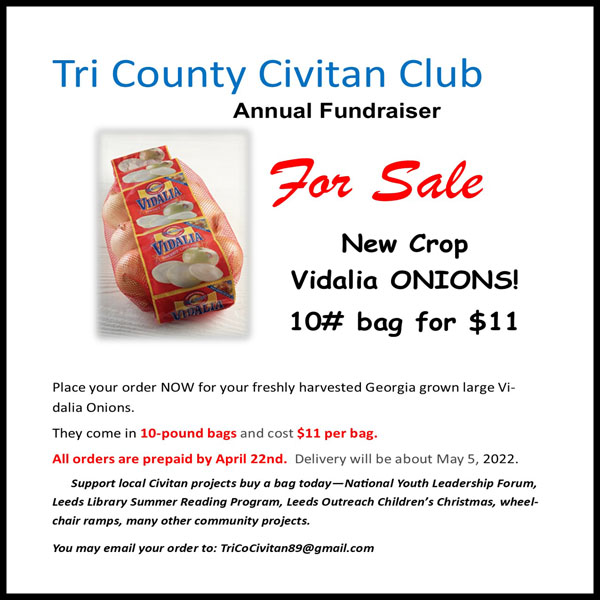TriCountyCivitan onion fundraiser april 2022