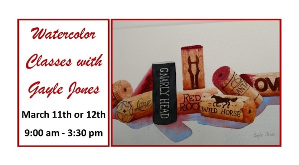 Watercolors with Gayle Jones artist incorporated march 11