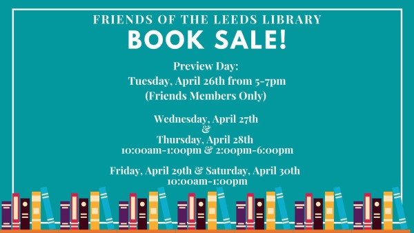 book sale leeds jane culbreth library april 27-30