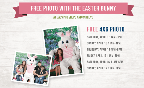 free photo with easter bunny bass pro shop