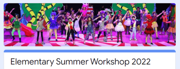 Elementary Summer Workshop 2022 Seussical jr 600x230