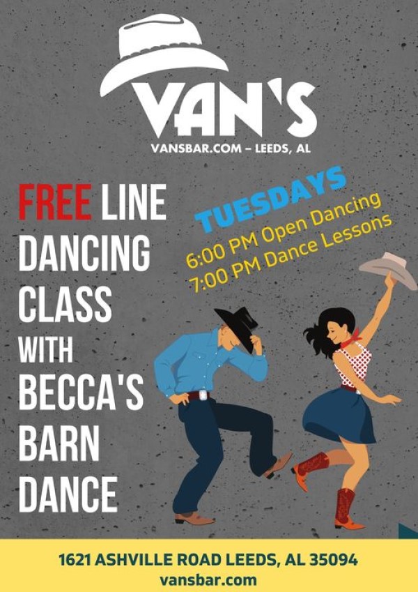 free line dancing van's bar june 29