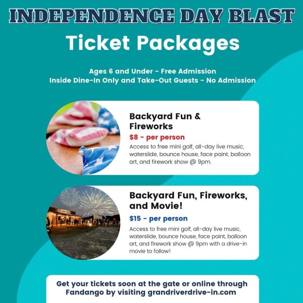 independance day blast ticket packages july 3