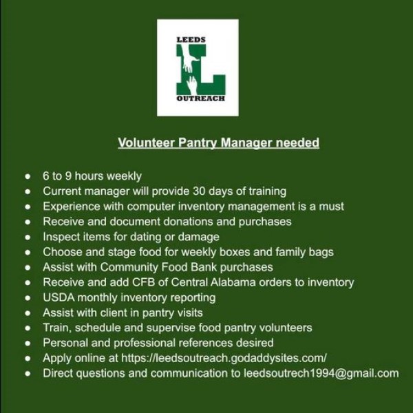 volunteer pantry manager needed leeds outreach june 22 600x600