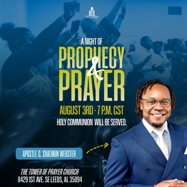 Night of Prophecy & Prayer -tower of prayer-august-3-600x600