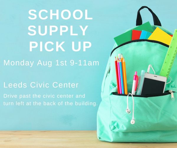 School supply pick up aug 1-july 26