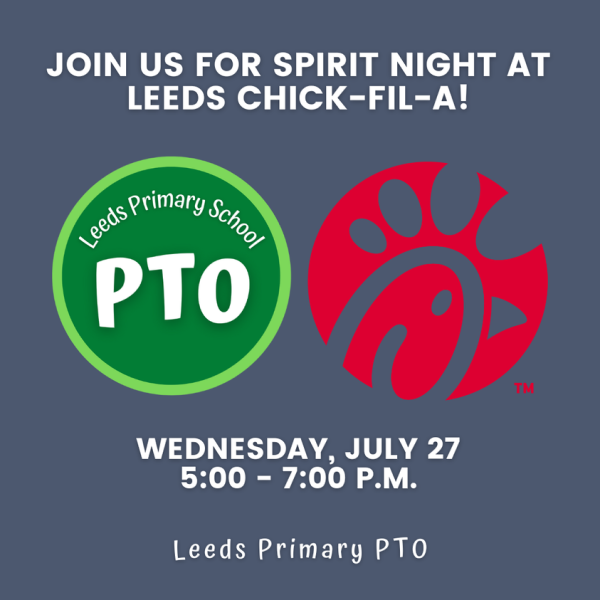 chick fil a spirit night for leeds primary school july 27