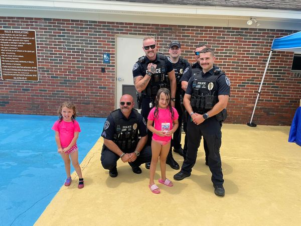 cops & kids at splash pad june 27