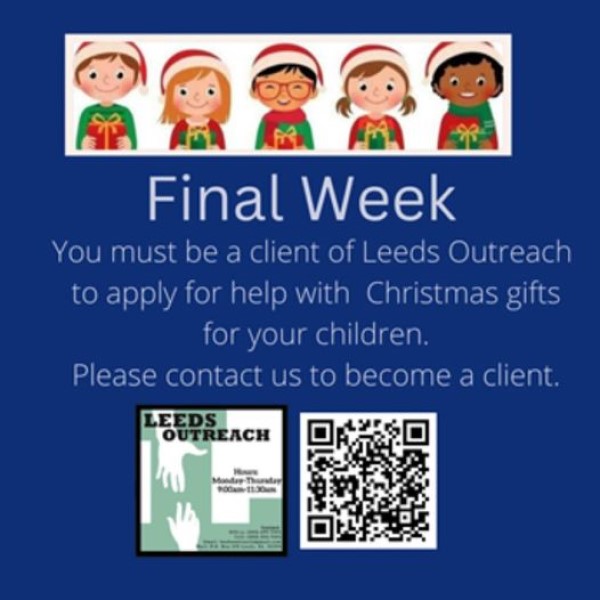 leeds outreach -final week for christmas help oct 25 600x600