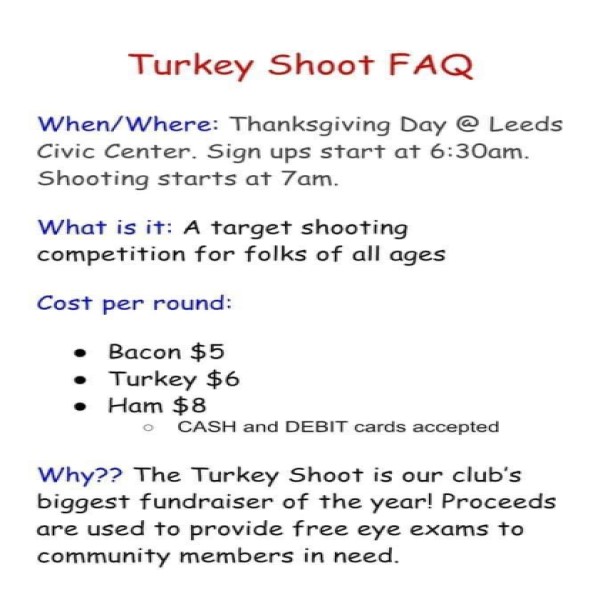 leeds lions club - turkey shoot - thanksgiving day 600x600