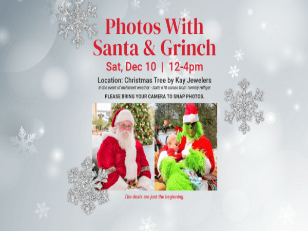 Photos with Santa + Grinch! - The Outlet Shops of Grand River 600x450