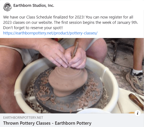 earthborn screenshot - thrown pottery 2023