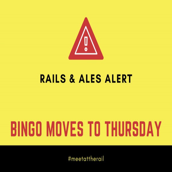 rails - bingo moves to thursday this week -dec 14 600x