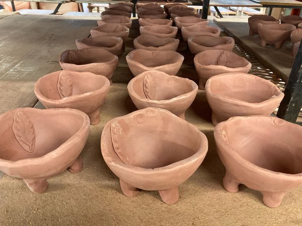 earthborn studios-pottery-drying-feb-20