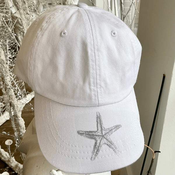 white-flowers-starfish-ballcap