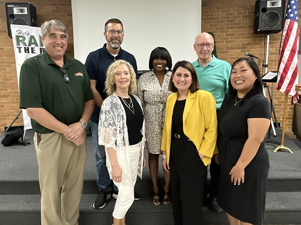 Zabrina Gregg speaks at chamber lunch - the Leeds Area Chamber of Commerce welcomed Gregg to share information about grant writing